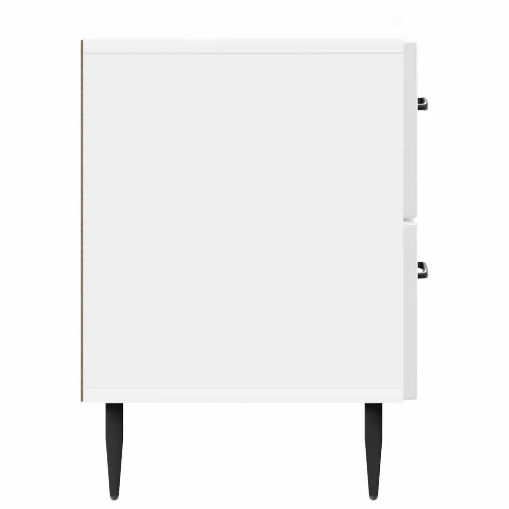 Armadio da Notte con cassetto Bianco Lucido 62 x 34,5 x 47,5 cm