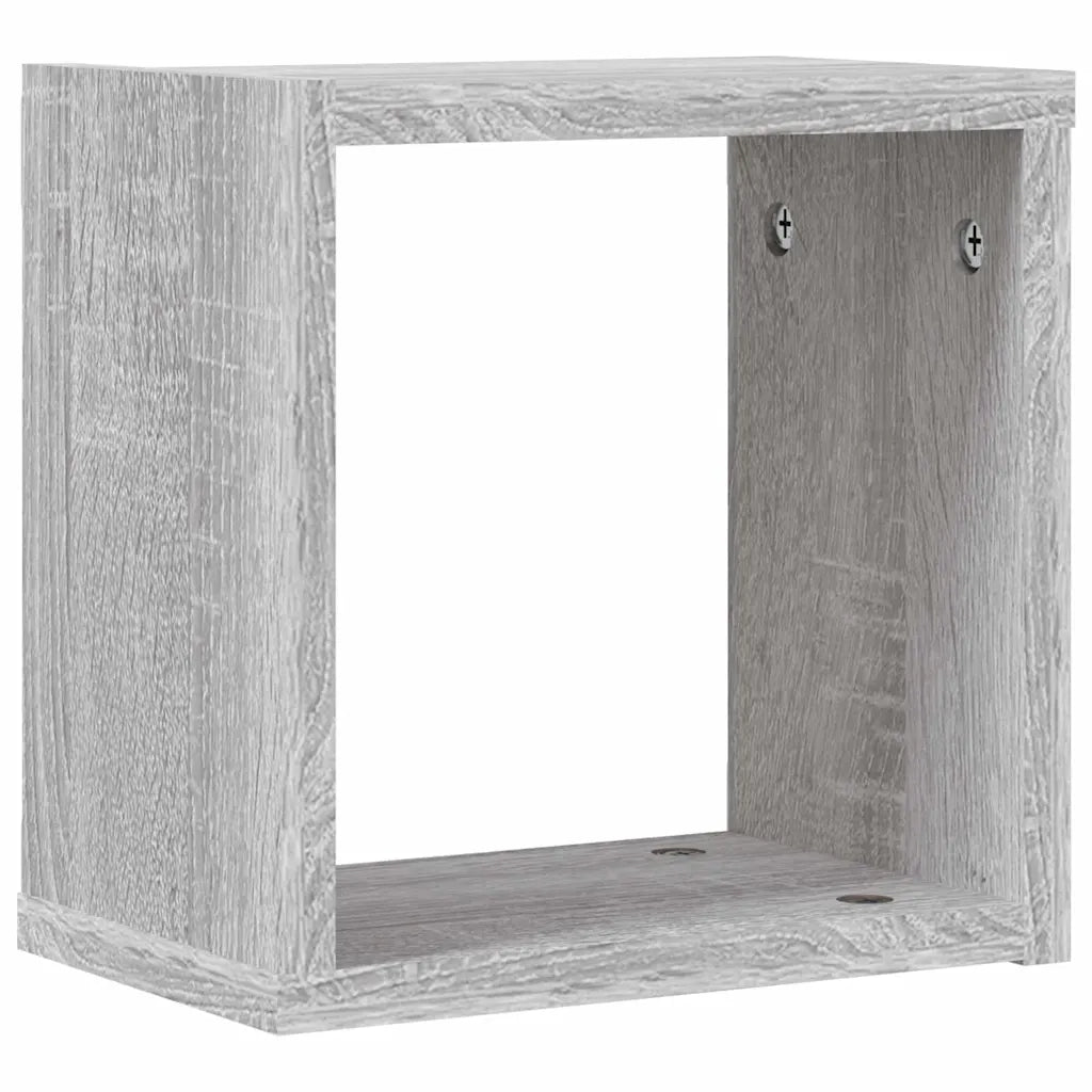 Scaffali da parete A parete 4 pz Grigio Sonoma 26 x 15 x 26 cm 815892
