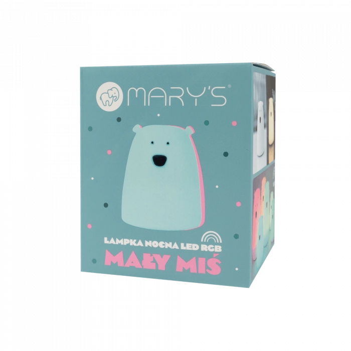 Mary's Lampada Notturna Orsetto Blu LED 1W RGB a Batterie