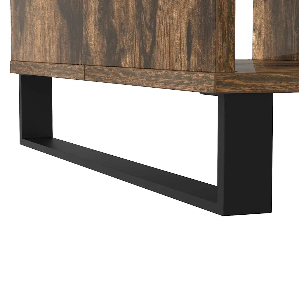 Tavolino da Salotto-Tavolino da soggiorno-Tavolo Rovere Fumo 104x60x35 cm Legno Multistrato 652759