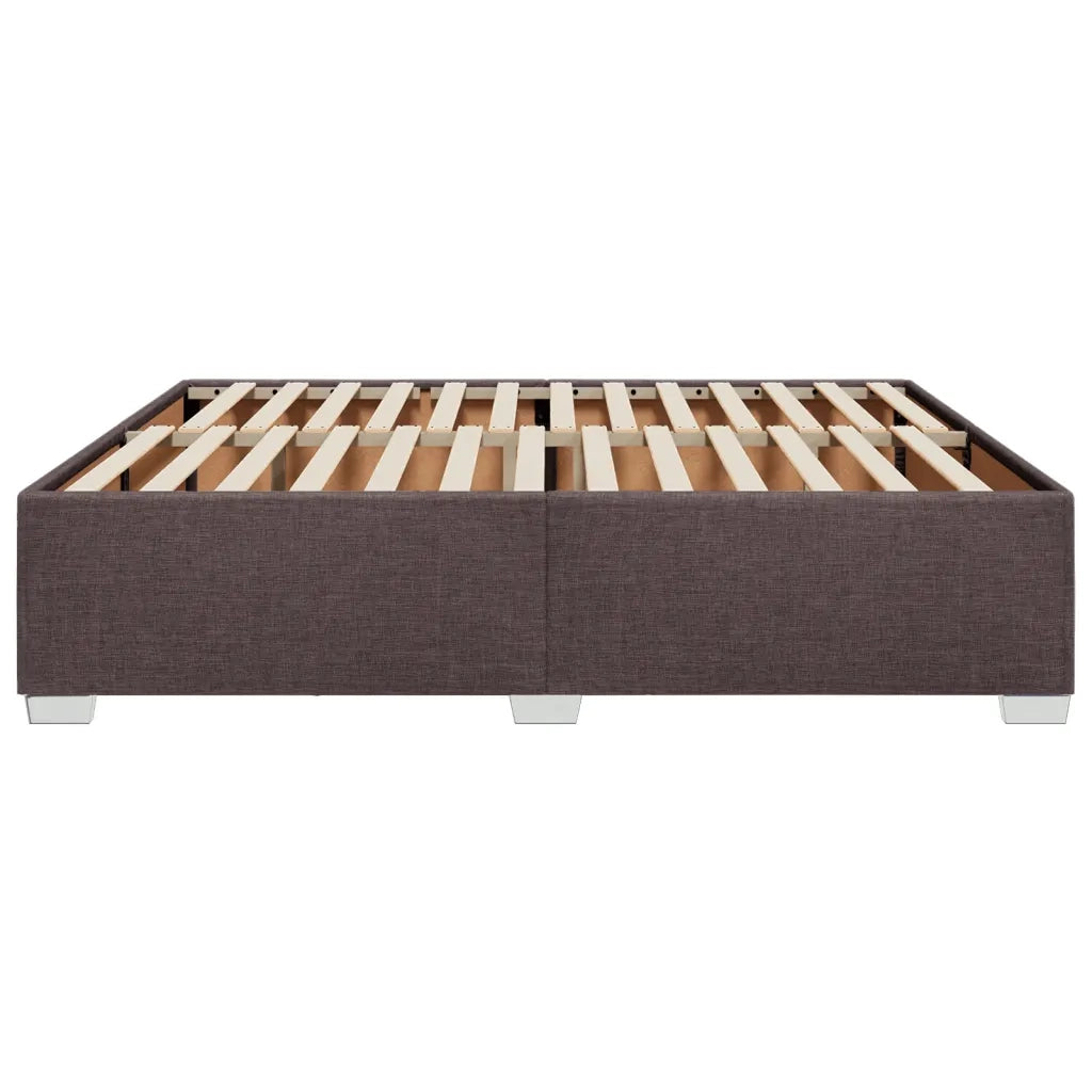 Giroletto senza Materasso Marrone Scuro 200x200 cm in Tessuto 3284502