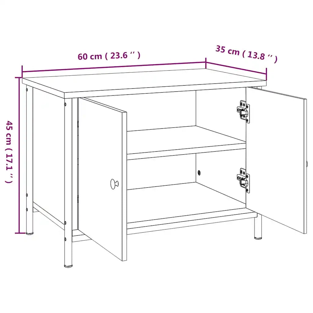 Mobile TV con Ante-Credenza per TV Grigio Sonoma 60x35x45 cm Legno Multistrato
