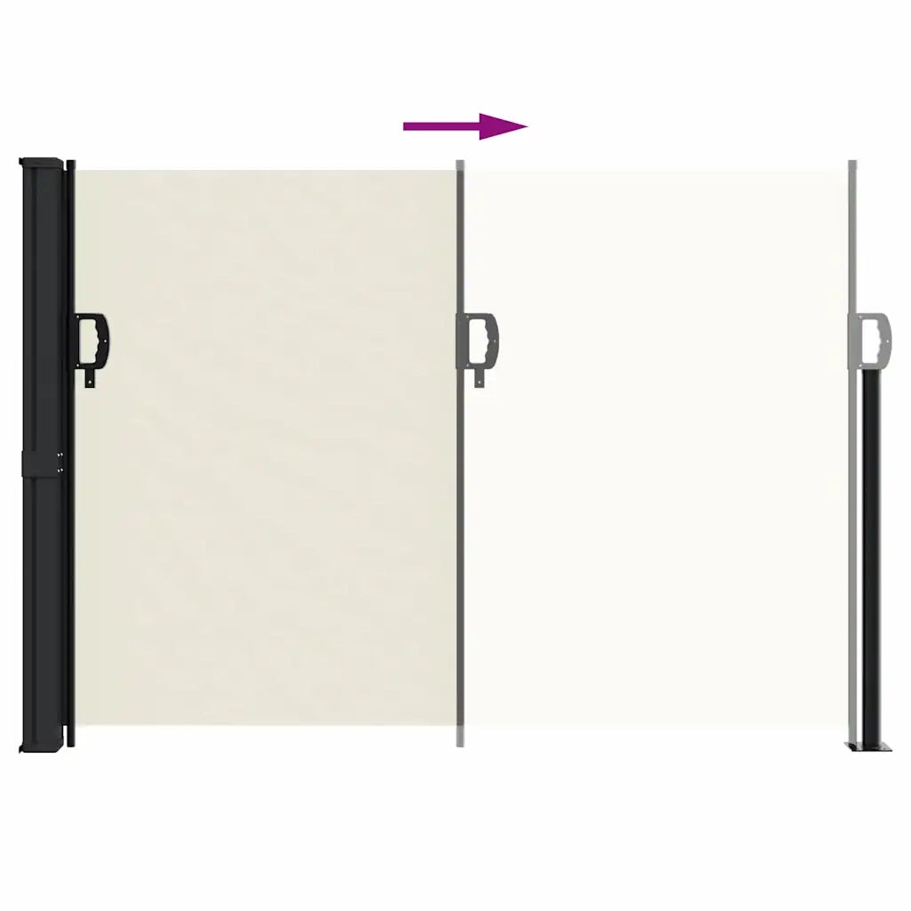 Tenda da Sole Laterale Retrattile-Tenda parasole per balcone per giardino Crema 140x300 cm