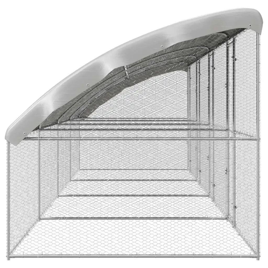 Gabbia per polli 4 pcs Argento 800 x 200 x 198,5 cm