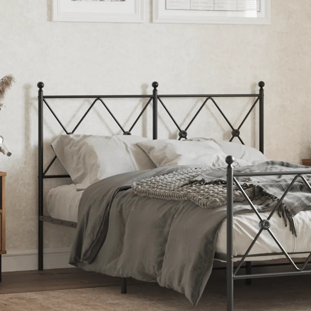 Testiera di Ricambio in Metallo Nero 120 cm 376533
