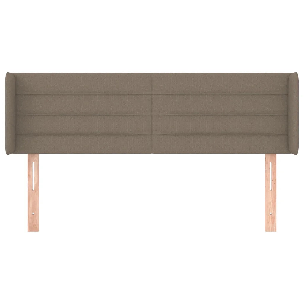 Testiera ad Orecchio Tortora 147x16x78/88 cm in Tessuto