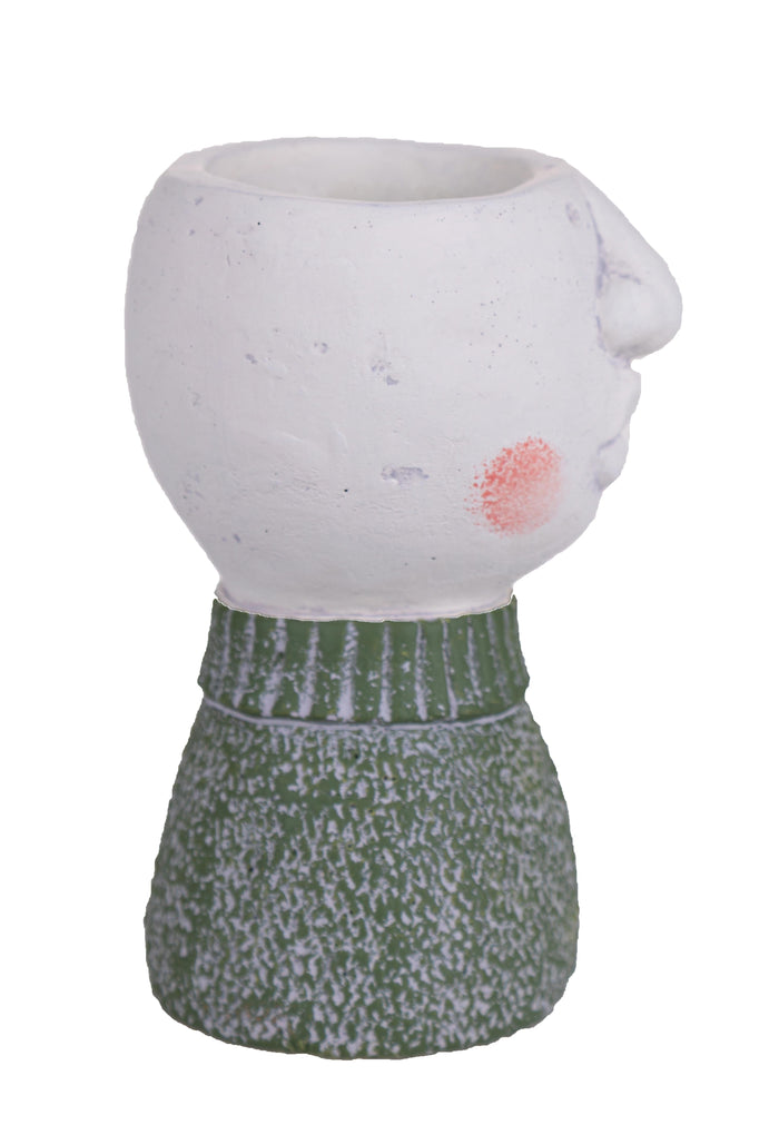 Set 4 Vasi Testa Uomo H 15,5 cm