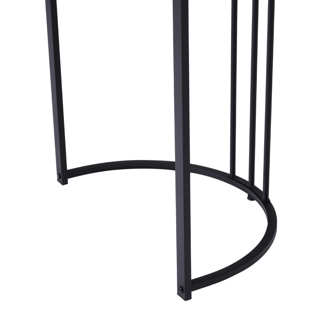 Tavolo da pranzo 140x80x75 cm con motivo marmo e piedini regolabili; MDF e metallo; grigio