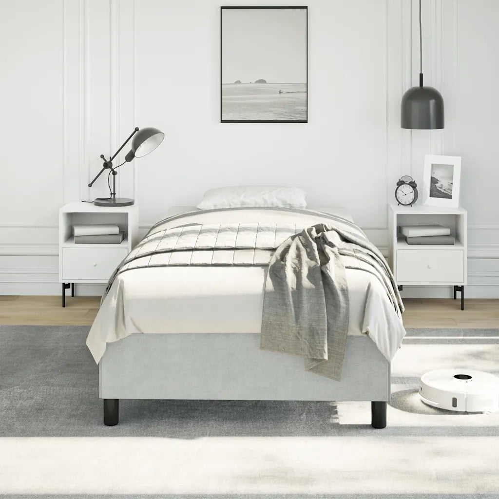Struttura letto senza Materasso Grigio Chiaro 100x203 cm singolo XL Velluto 347351