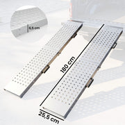 RAMPA DI CARICO Set da 2 pezzi 180x25,5x6,5 cm Metallo Argento