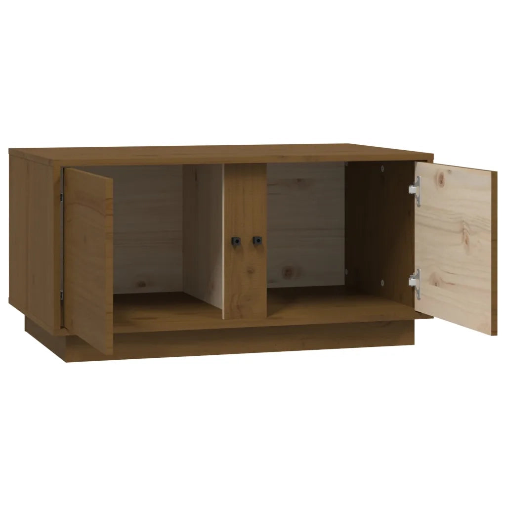 Tavolino da Salotto ambra 80x50x40 cm Legno Massello di Pino 814422