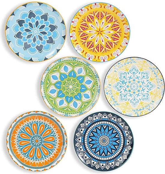 Set di portata - insieme di piatti per zuppe, grandi piatti per insalata, grande zuppiera, magnetron resistente, lavabile in forno a microonde, set di piatti da portata