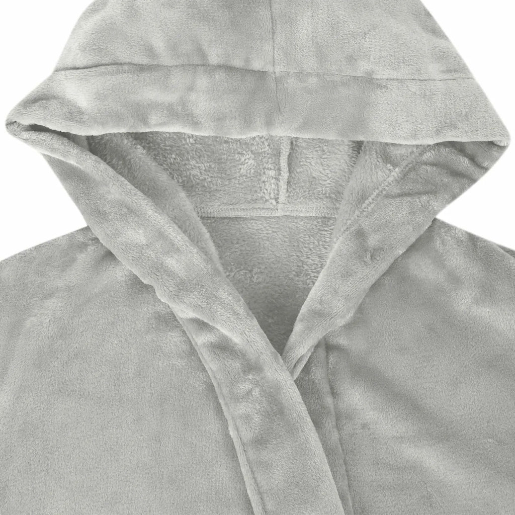 Accappatoio con Cappuccio Grigio xxxl Flanella CFW6727541