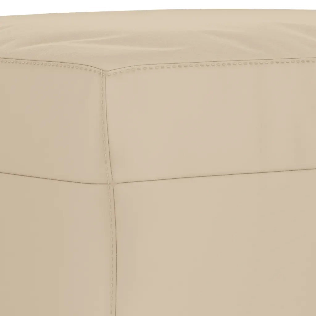 Poggiapiedi Crema 70x55x41 cm in Tessuto Microfibra