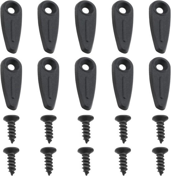 Supporto per foto posteriore - Braccetto di fissaggio in plastica con viti - Nero - Regolatore di inclinazione - Foto - Disegni - Adatto per cornice 2,5 mm - 100 set - Fermo posteriore - Supporto per foto posteriore