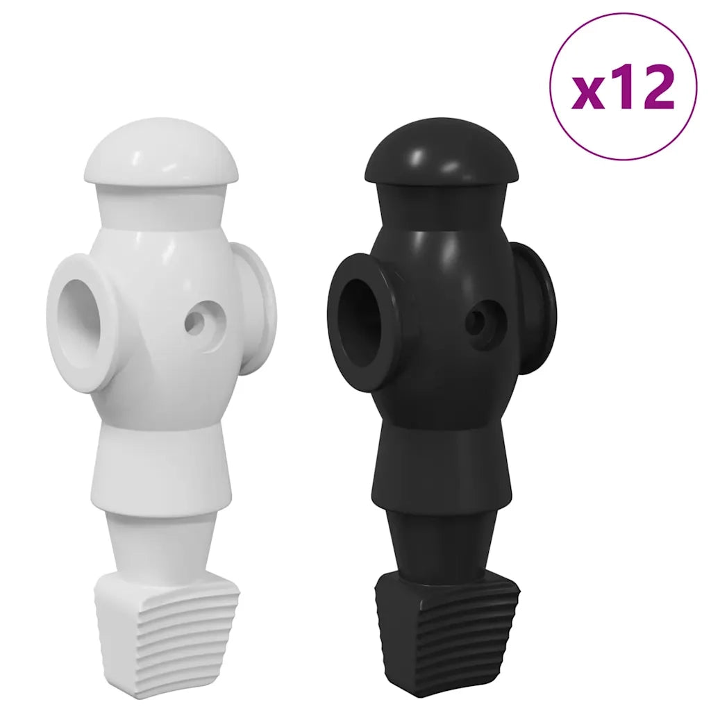 Giocatori di Tavolo da Calcio 24 pz Nero e Bianco HIPS CFW2928916