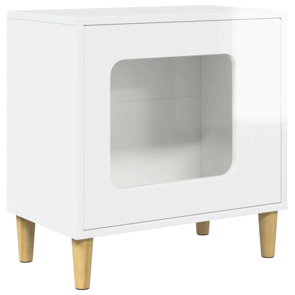 Casa per Gatti Bianco Lucido 51 x 30 x 52 cm Legno multistrato CFW4058216
