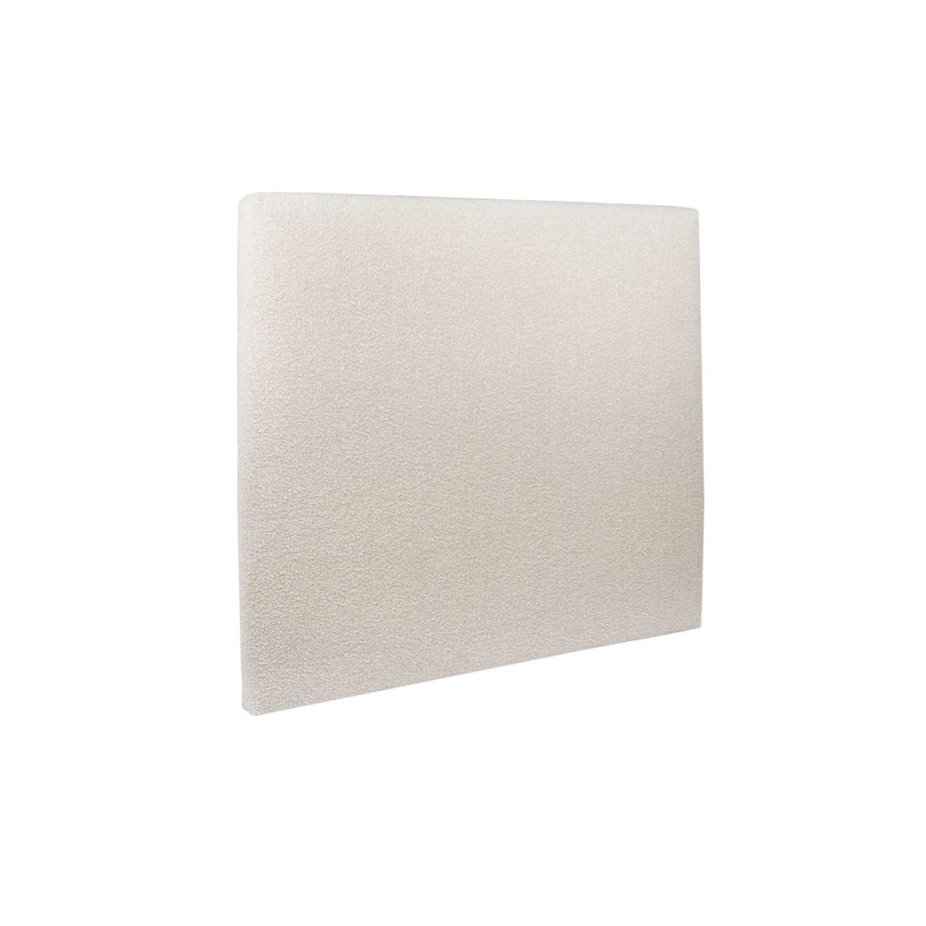 Testiera in tessuto bouclé beige chiaro liscio L135 cm