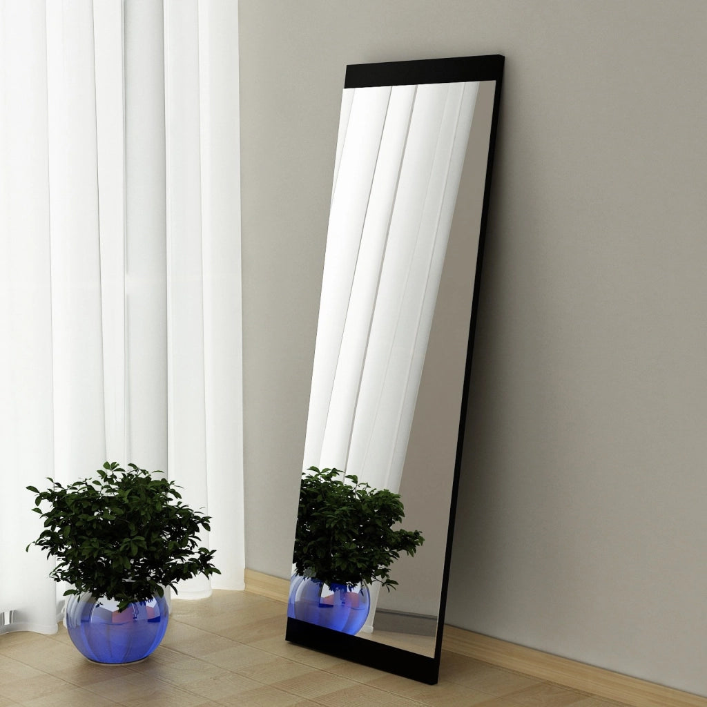 Specchio in legno "Azus" - 40 x 120 cm - Nero