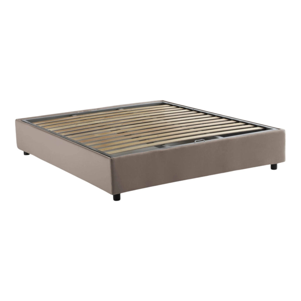 Letto Matrimoniale Apel, Letto Matrimoniale Materasso Incluso Made in Italy, Grigio