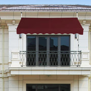 Tenda da Sole per Esterno, Tenda da Sole a Morsetto per Balcone con Struttura Telescopica e Tessuto Resistene ai Raggi Solari, Regolabile in Altezza e in Angolazione (200 cm,Rosso)