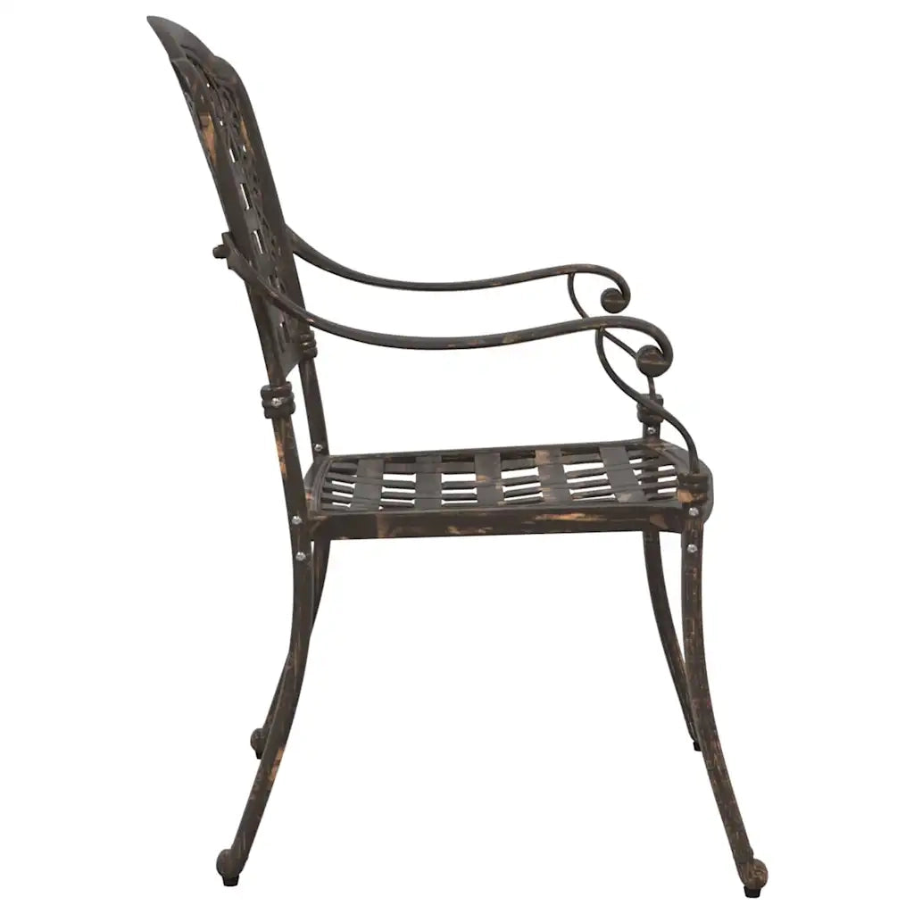 Sedia da Giardino 2 pcs Bronzo 55 x 56,5 x 91cm Alluminio 42002370
