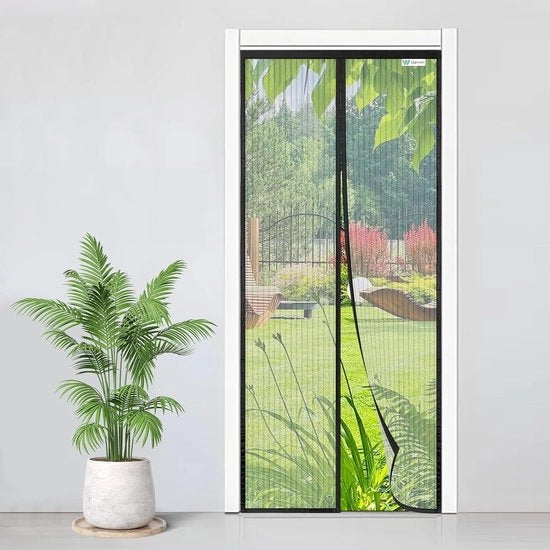 Velo di protezione contro insetti per porta finestra e porta terrazza - 1 pezzo - Nero - 100x250 cm