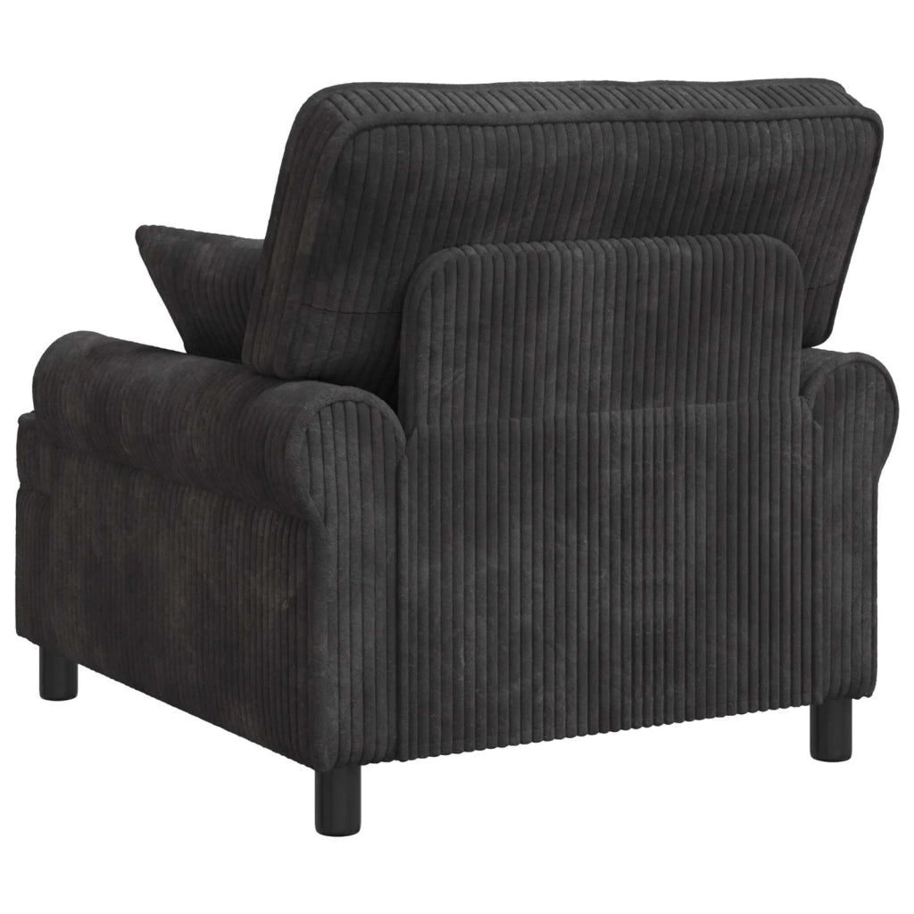 Poltrona XL con Cuscini Grigio Scuro Tessuto a 1,5 linee 42043477