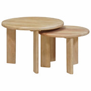 Tavoli da Caffè Nido 2 pcs Nero Legno di mango massello
