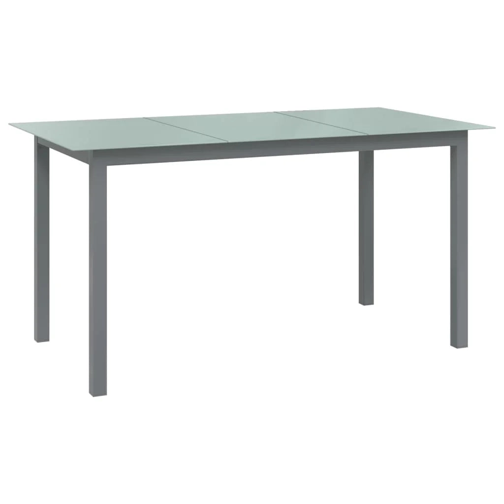 Set da pranzo da giardino per esterni 10 pezzi nero e argento 02_0013569