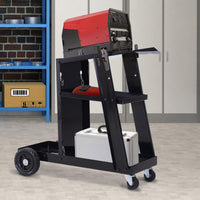 Carrello Porta Utensili Attrezzi a 3 Ripiani 4 Ruote Max 50kg Nero 71x70x39 cm