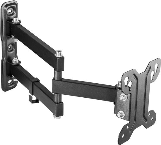 Monitor Muurbeugel per Scherm da 13 a 30 Pollici con Regolazione di Inclinazione e Rotazione per Monitor VESA 75x75 e 100x100 mm S7911