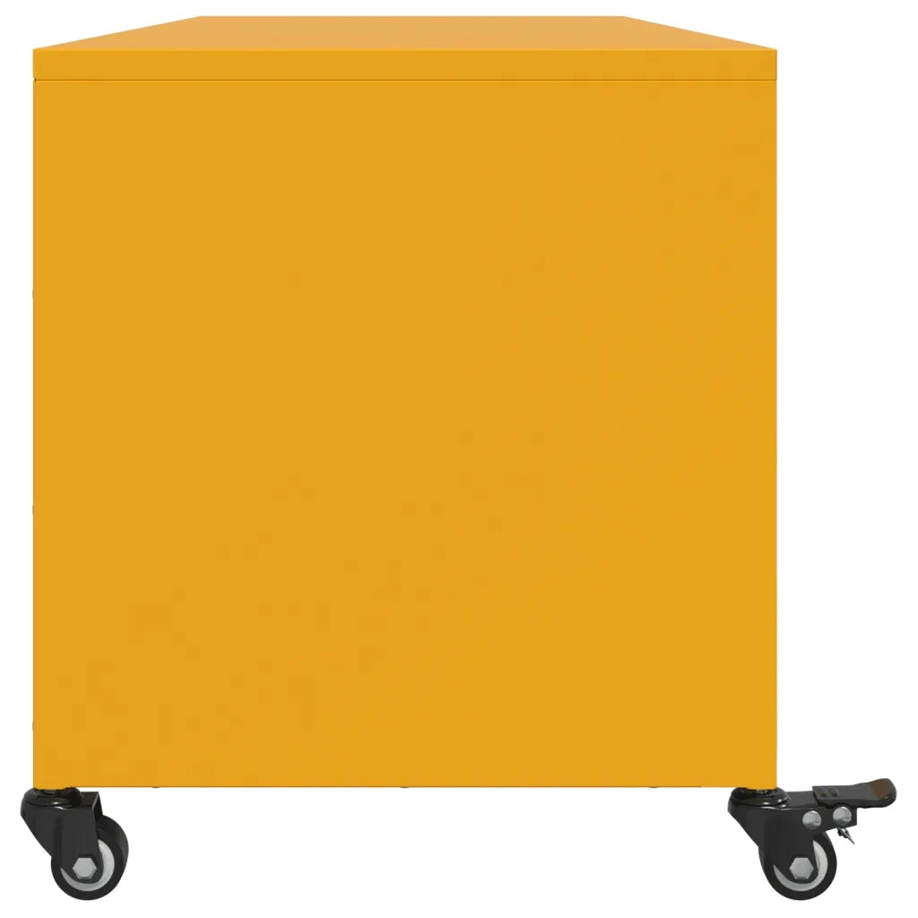 Mobile TV Giallo Senape 100,5x39x43,5 cm in Acciaio