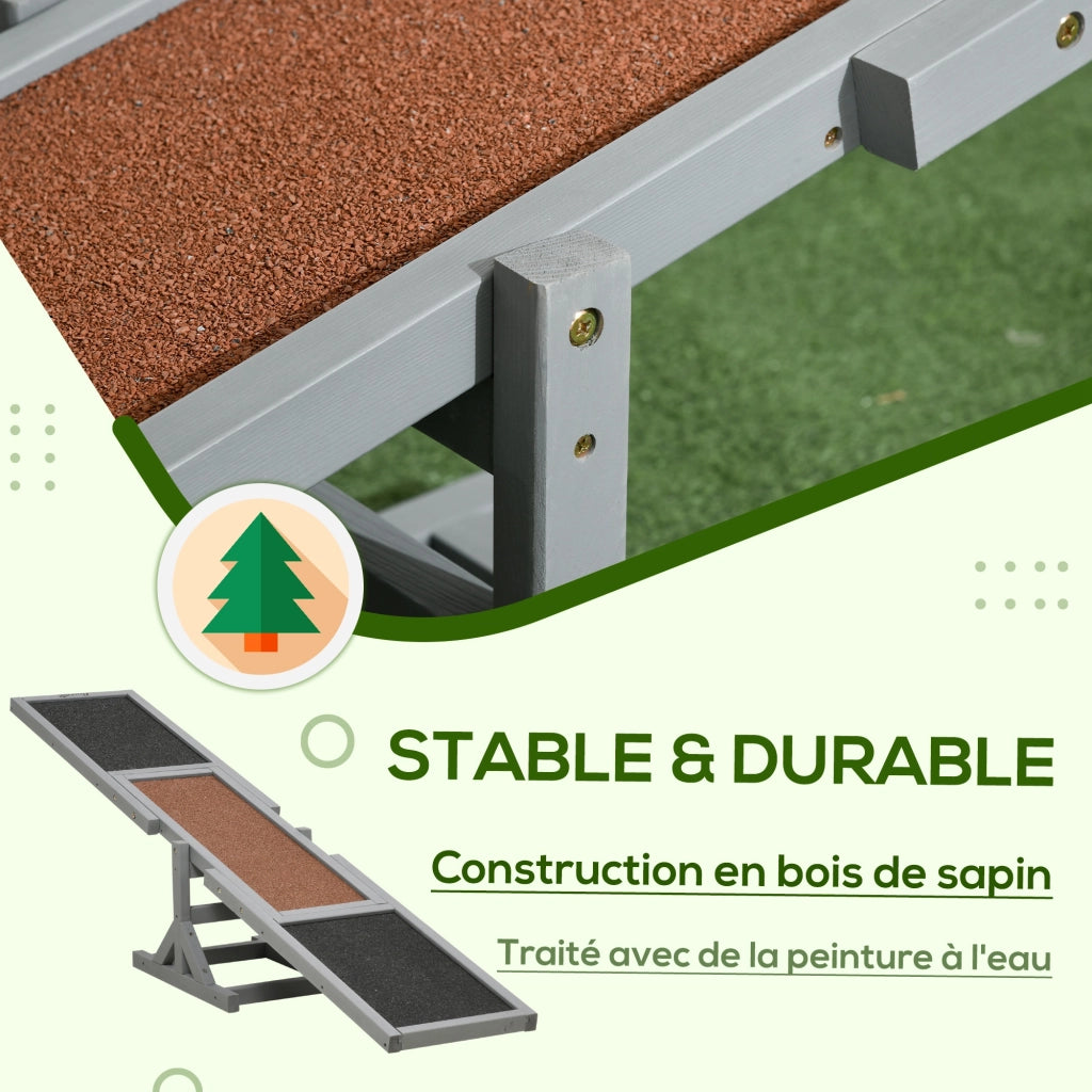 Giostra per Agility Dog ¨C zephmum ¨C Legno di Abete Pre-trattato, Grigio Antracite