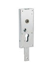 Serratura per porta basculante 1 punto in basso, a cilindro europeo, per garage, 60x160mm, quadro 7mm, zincato - THIRARD