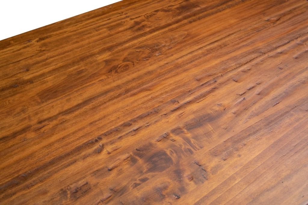 Biscottini Tavolo Country allungabile in legno massello di tiglio struttura bianca anticata piano noce L120xPR80xH80 cm. Made in Italy