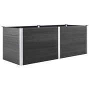 Fioriera rialzata per piante e fiori giardino 250 x 50 x 91 cm WPC grigio 02_0001027