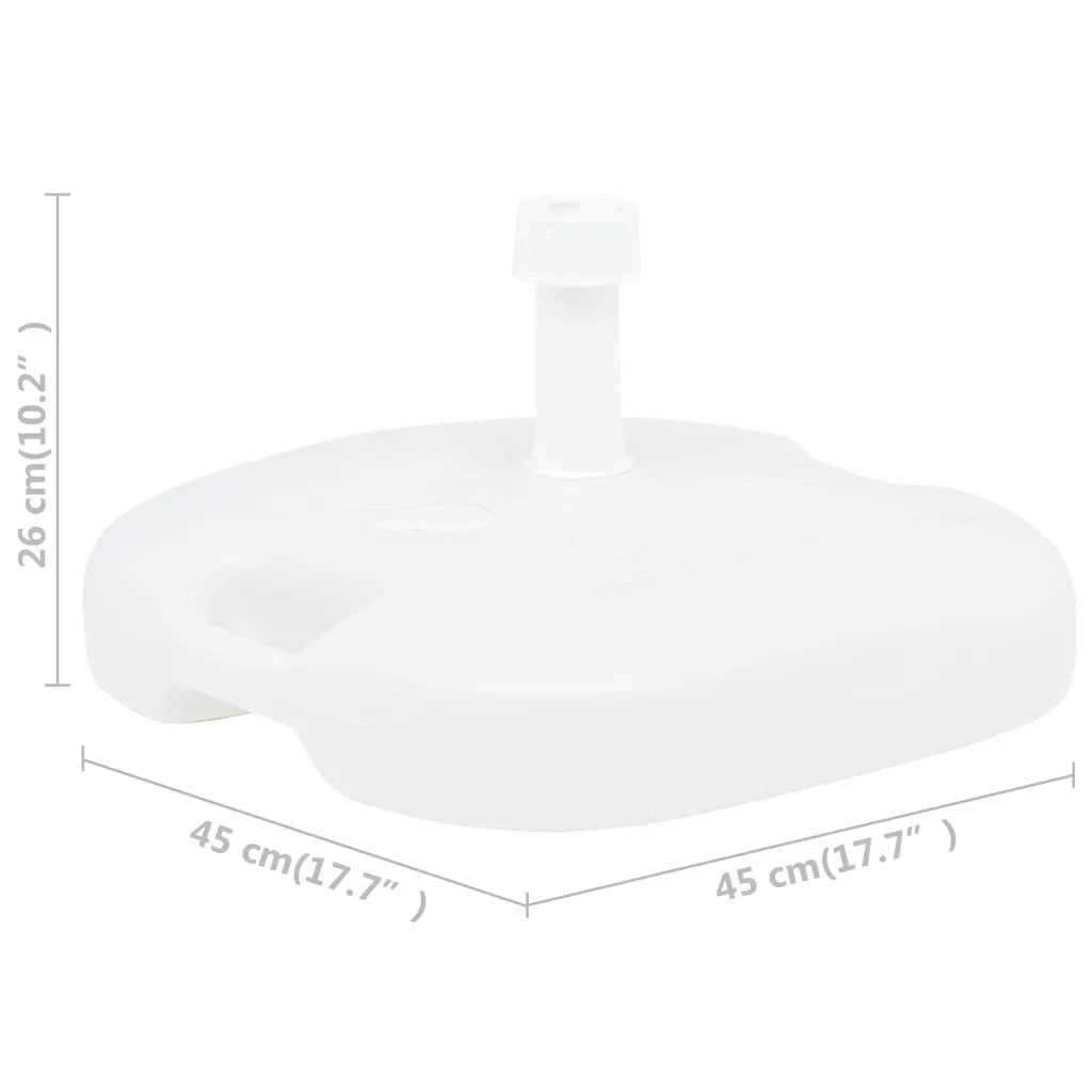 Base Ombrellone Riempibile con Sabbia/Acqua 16L Bianca Plastica CFW9251493