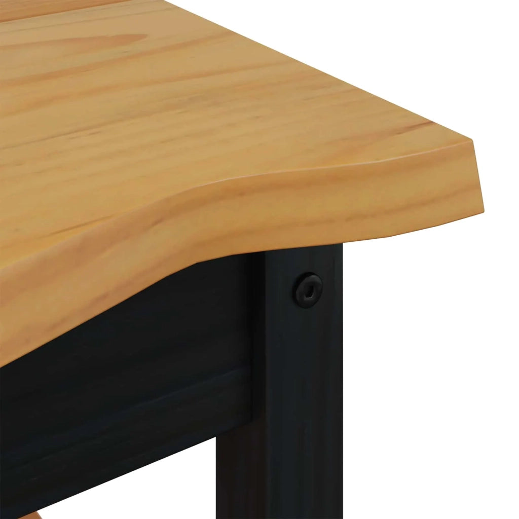 VidaXL Tavolo laterale con lo scaffale EKAI Nero 50 x 50 x 45,5 cm 42037021