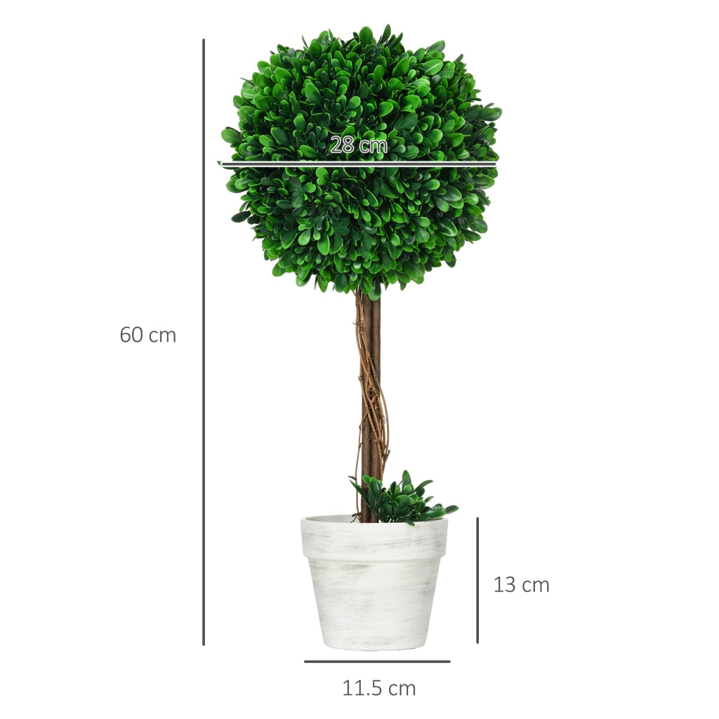 Set 2 Piante Finte Alberi di Bosso ¨C zephmum ¨C ?28x60cm