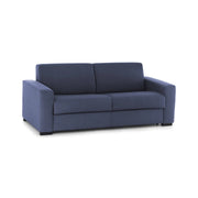 Divano fisso Azier, Divano a 2 posti Large, Made in Italy, SofÒ  Soggiorno in tessuto imbottito, con Braccioli standard, cm 200x95h90, Blu
