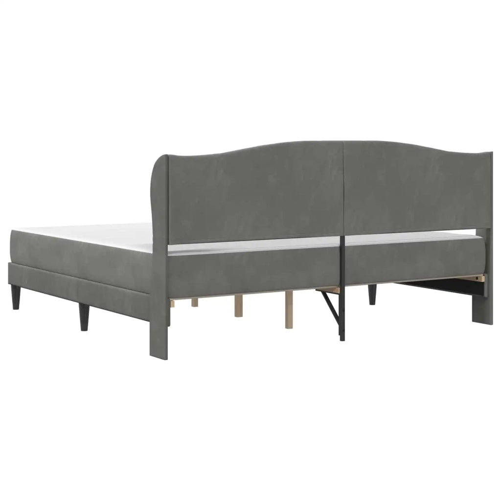 Struttura del letto Grigio Scuro 180 x 200 cm Velluto
