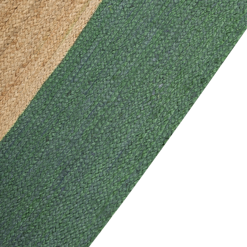 Tappeto in iuta intrecciata naturale in stile bohémien con motivo geometrico 160 x 230 cm verde soggiorno camera da letto