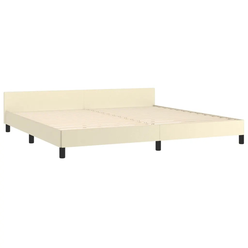 Giroletto con Testiera Crema 200x200 cm in Similpelle cod mxl 62215
