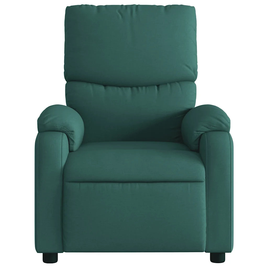 Poltrona | Sedia Relax Elettrica Reclinabile Verde Scuro in Tessuto