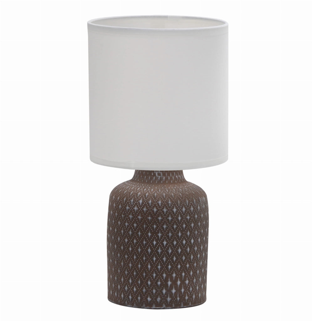 Lampada da tavolo Candellux INER 41-79862 marrone/bianco