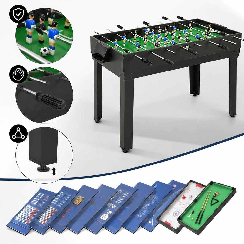 15-in-1 Multigame Table 121x61x82 Cm Black