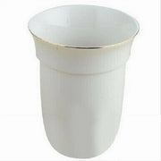 Trade Shop - Bicchiere Ricambio Porta Scopino Wc Ceramica Bordi Dorati Bagno Accessori 59343 -