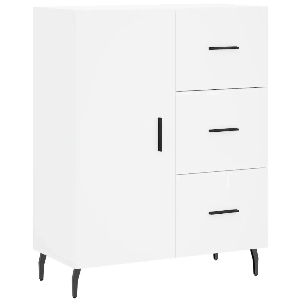 Credenza-Buffet-Armadio da cucina Bianca 69,5x34x90 cm in Legno Multistrato 103042