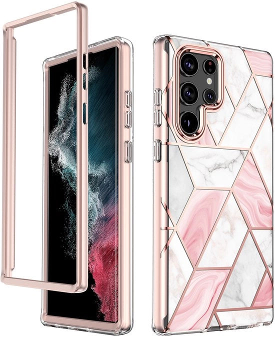 Custodia per Samsung Galaxy S22 (6,1-inch) 5G, copertura di protezione, 360° di protezione, finitura lucida.